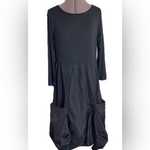 Sun Kim Bubble Hem Dress L Lagenlook USA Made